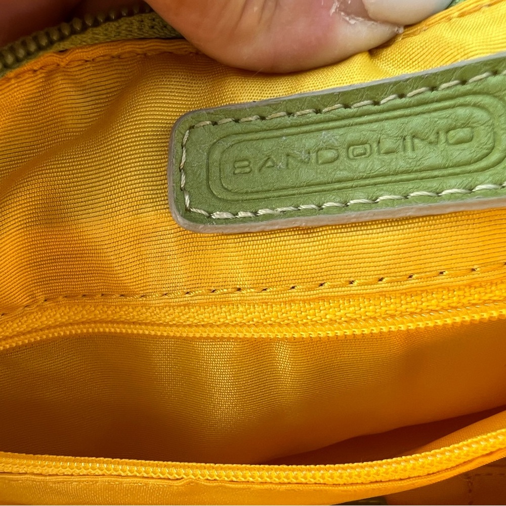 Bandolino Lime Green Leather Satchel Bag - Picture 6 of 14